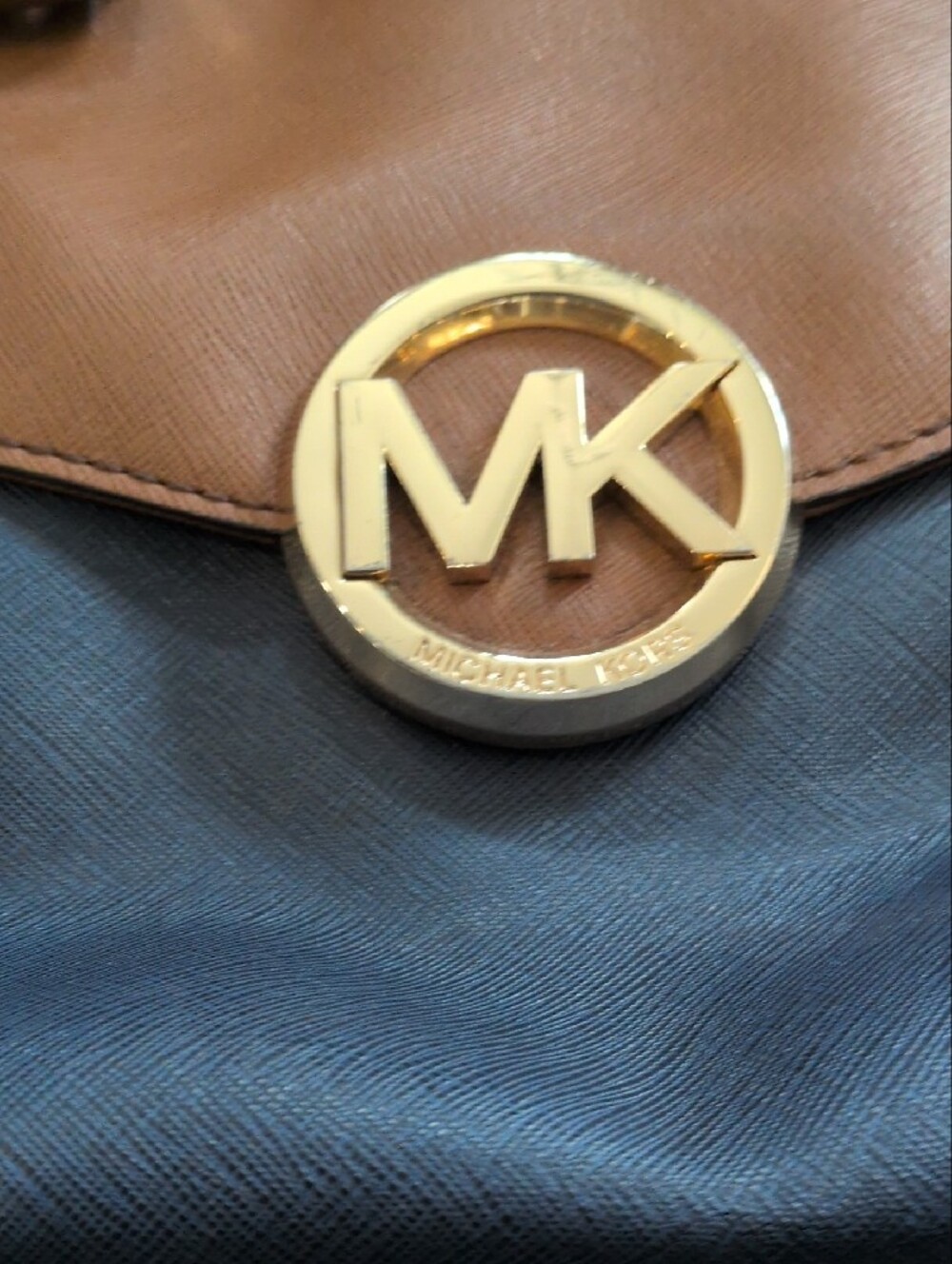 MICHAEL Michael Kors Tri-Color Leather Satchel in Brown, Black & Cream - Picture 2 of 12